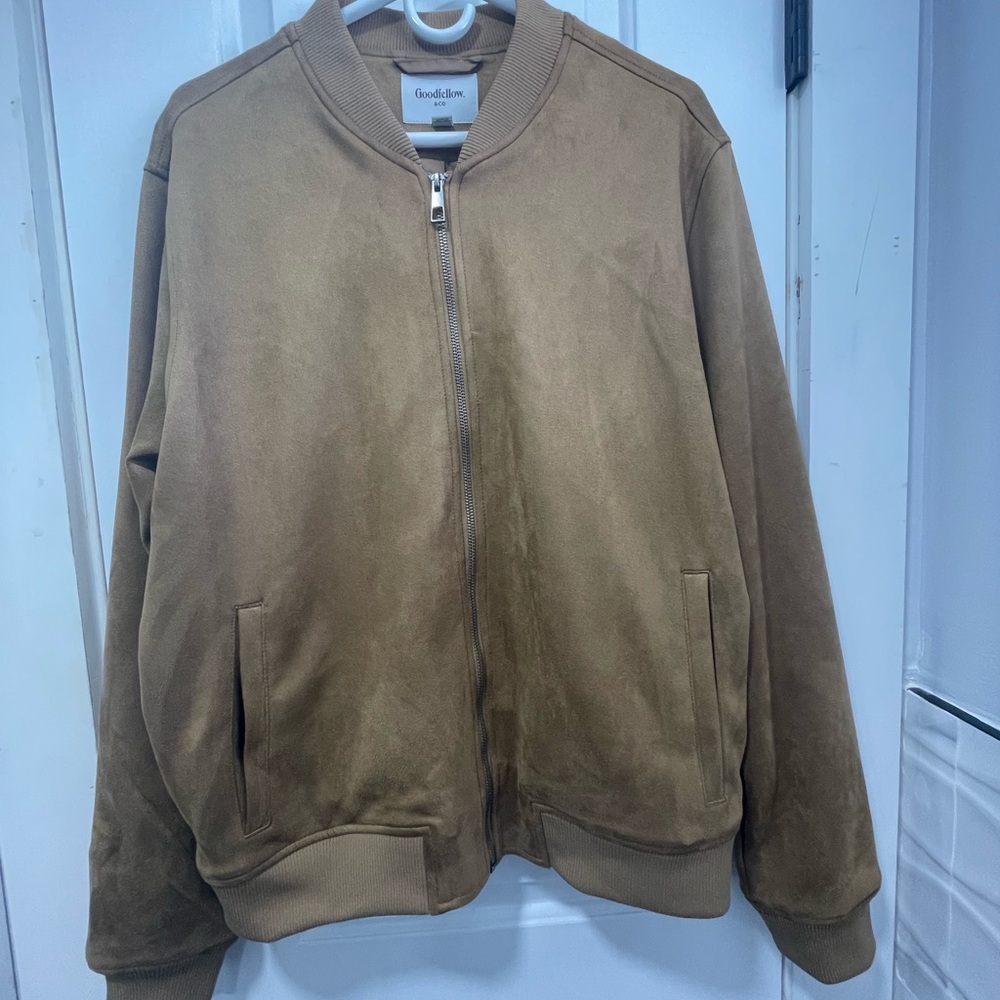 Goodfellow & Co Tan Bomber Jacket Classic Size L